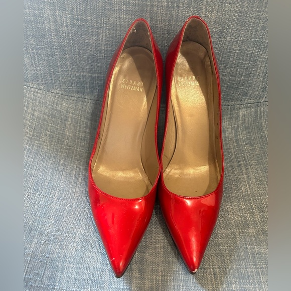 Stuart Weizmann Ruby red stilettos - Picture 1 of 4